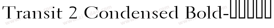 Transit 2 Condensed Bold字体转换